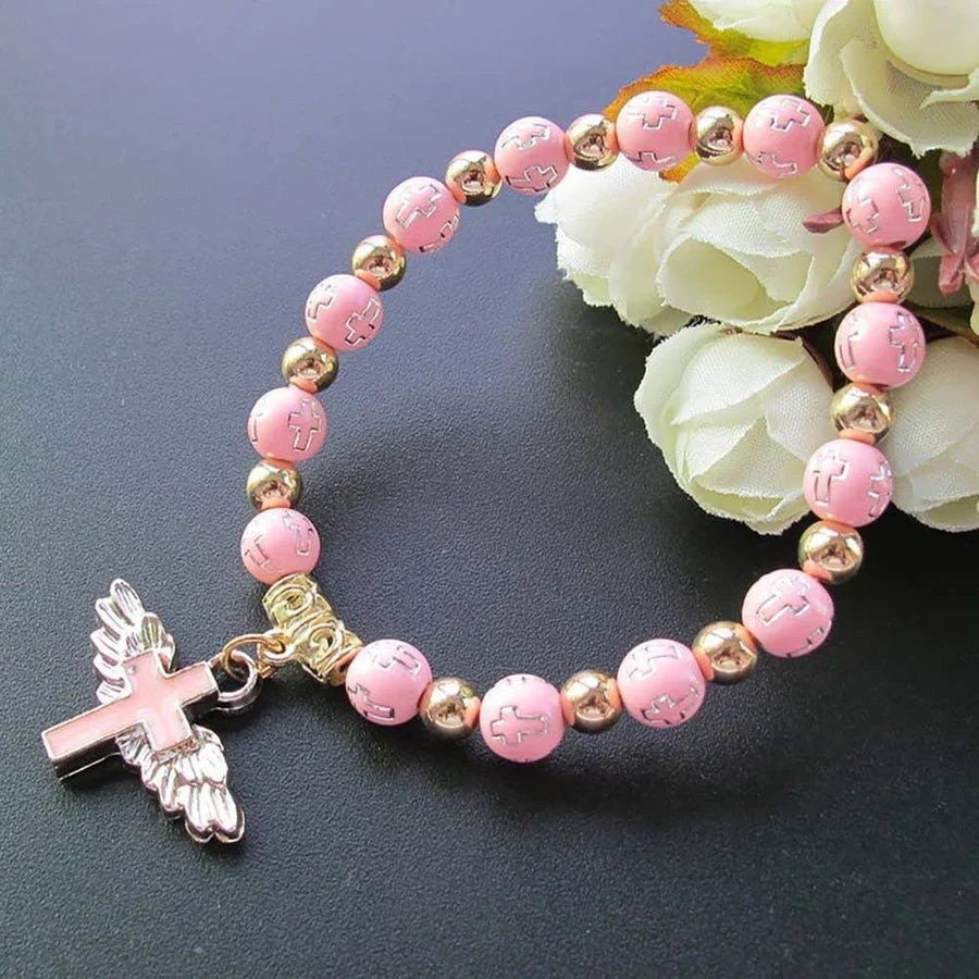 Angel Wing Cross Bracelet