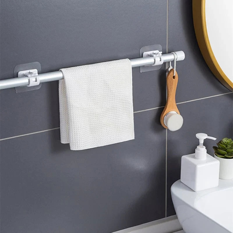 Nail-Free Adjustable Curtain Rod Holders