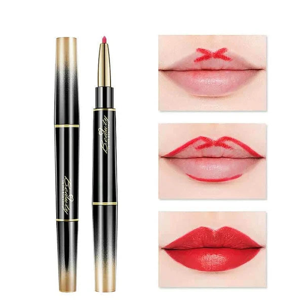 Double Ended lipstick Automatic Lip Liner Matte Waterproof Non-Fading Non-stick Lipstick